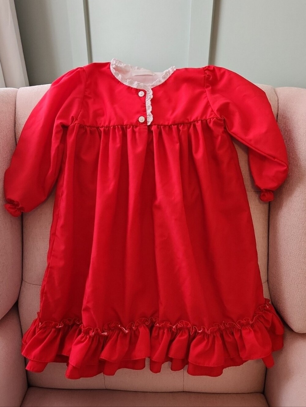 *FLASH SALE* Cecil and Lou 3t Red Christmas Holiday winter long Dress Smocked